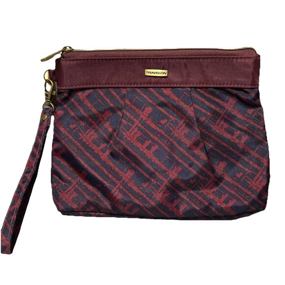 Travelon Handbags - Travelon RFID Blocking Zip Close Pouch Bag Nylon Wristlet